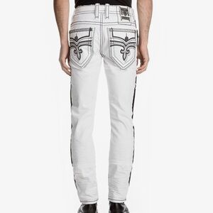 ROCK REVIVAL Barrett ALT Straight Men’s White Jeans $169 *NWT*